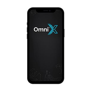 Teléfono que muestra la aplicación OmniX